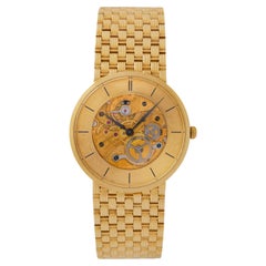 Vintage Vacheron Constantin 18 Karat Yellow Gold Patrimony Squelette Watch