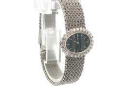 Vintage Vacheron Constantin 18k White Gold & Diamond Watch Braided Mesh Bracelet