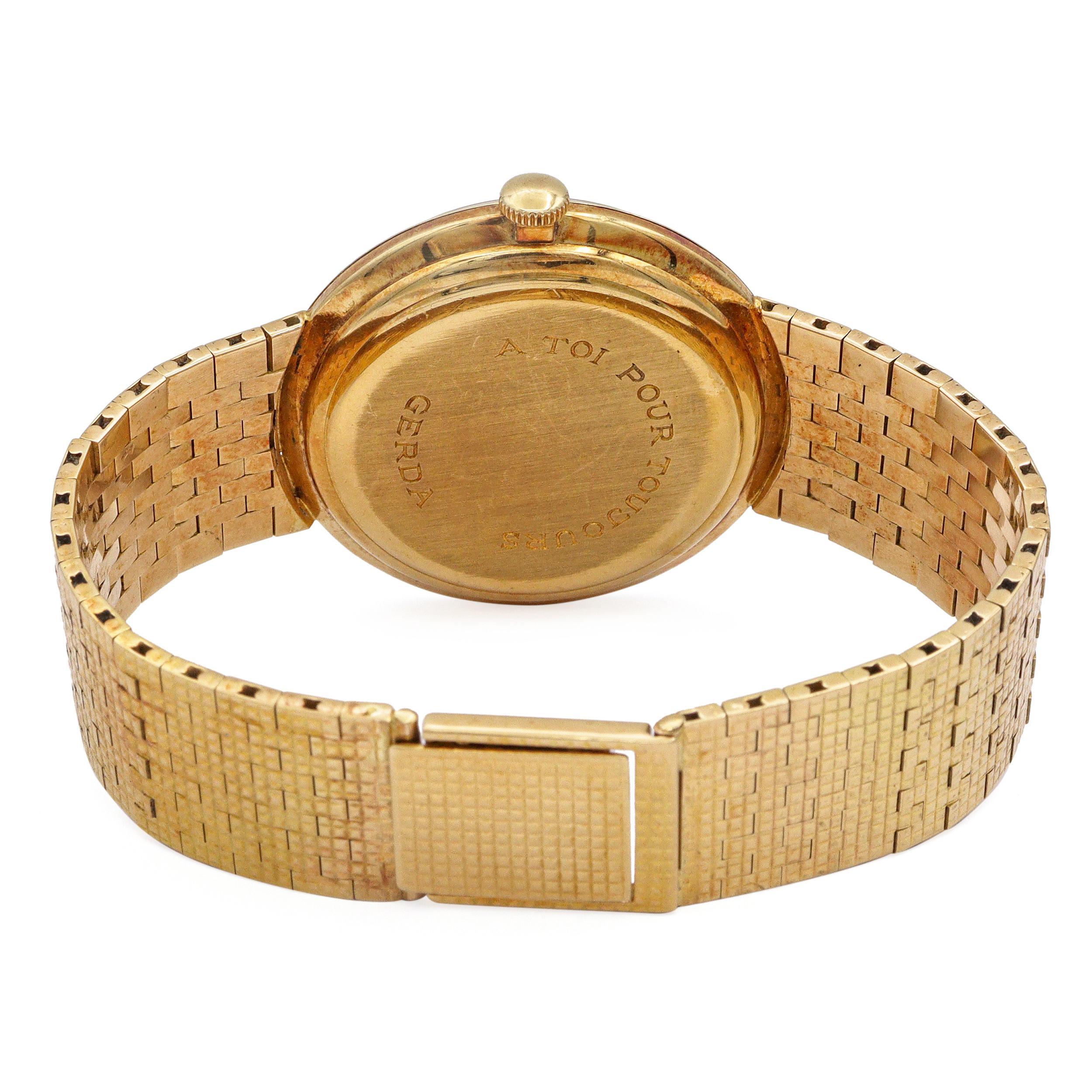 Vintage Vacheron Constantin Or Jaune 18k Montre pour homme à remontage manuel en vente 1