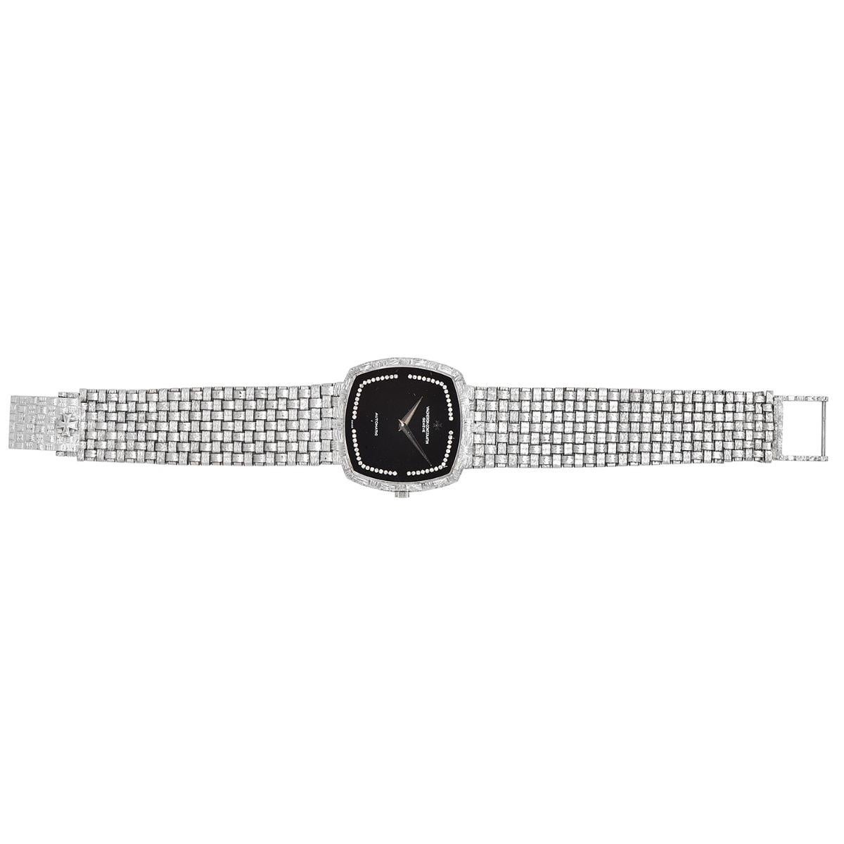 Vacheron Constantin d'epoca  Orologio Onyx Diamond Dial in oro 18 carati Ref. 7391 0 in vendita 1