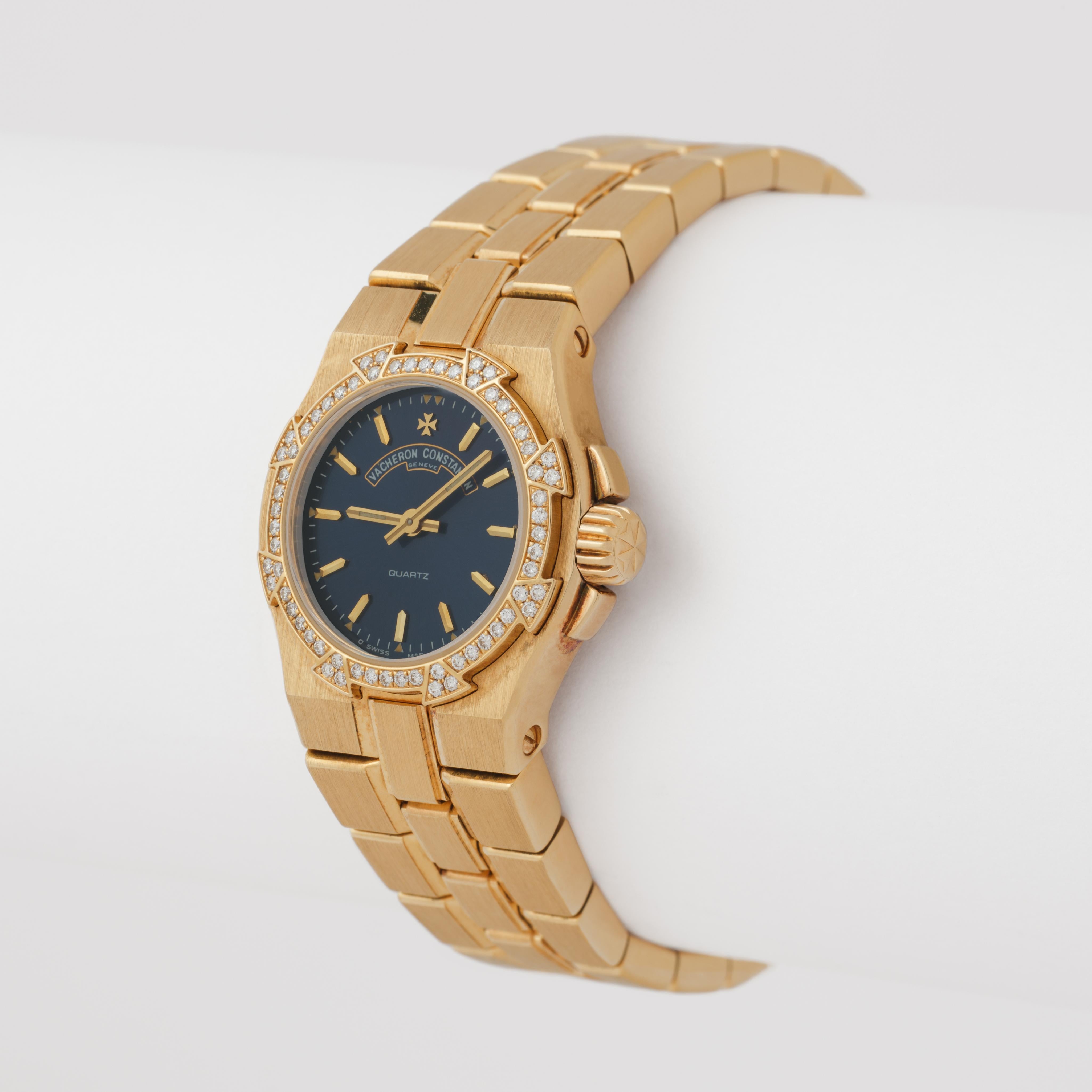 Vacheron Constantin Overseas d'epoca in oro giallo 18 carati In condizioni ottime in vendita a New York, NY