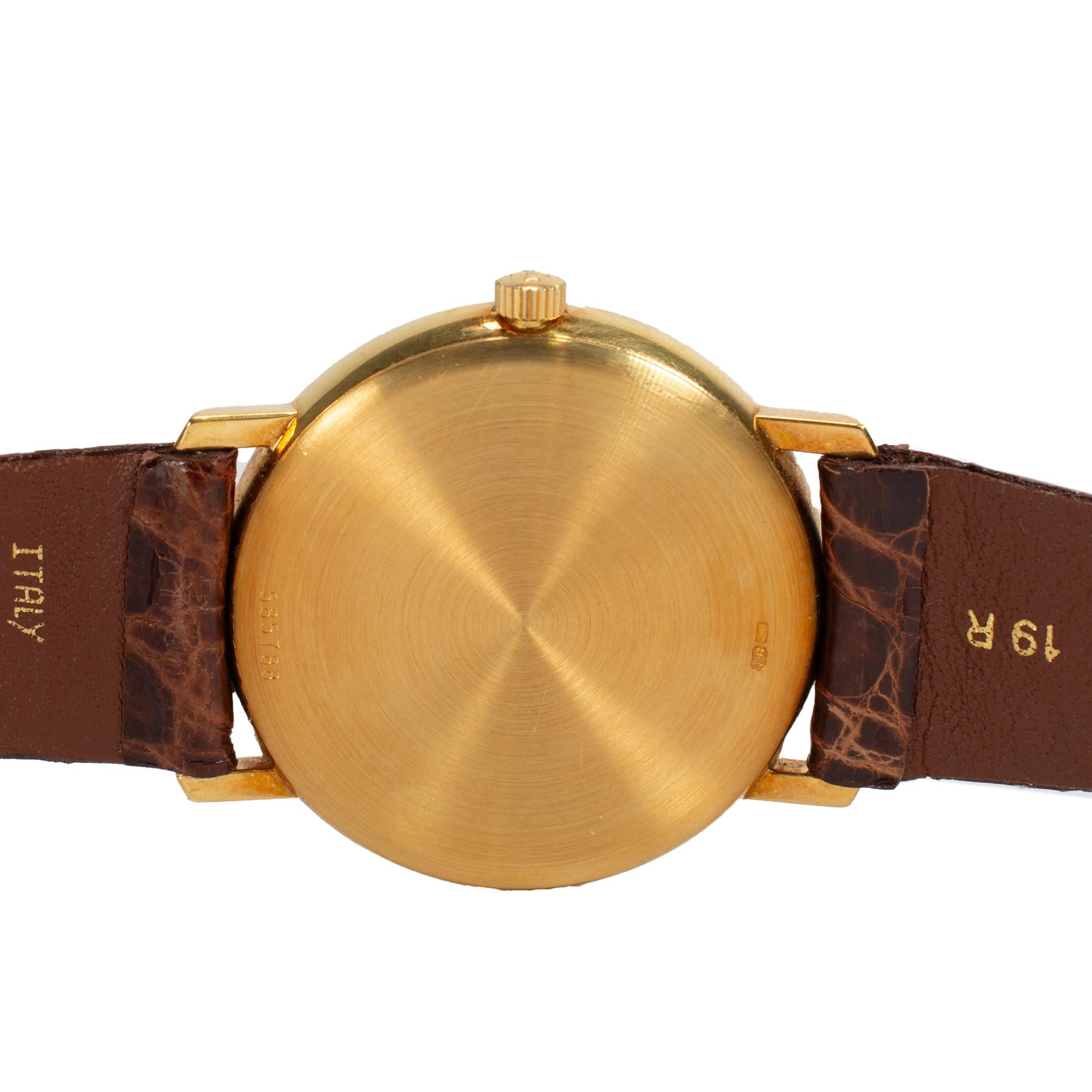 Vintage Vacheron Constantin Patrimony 35MM 44001 Datum Sigma Weiß 18K Gold Uhr Herren im Angebot