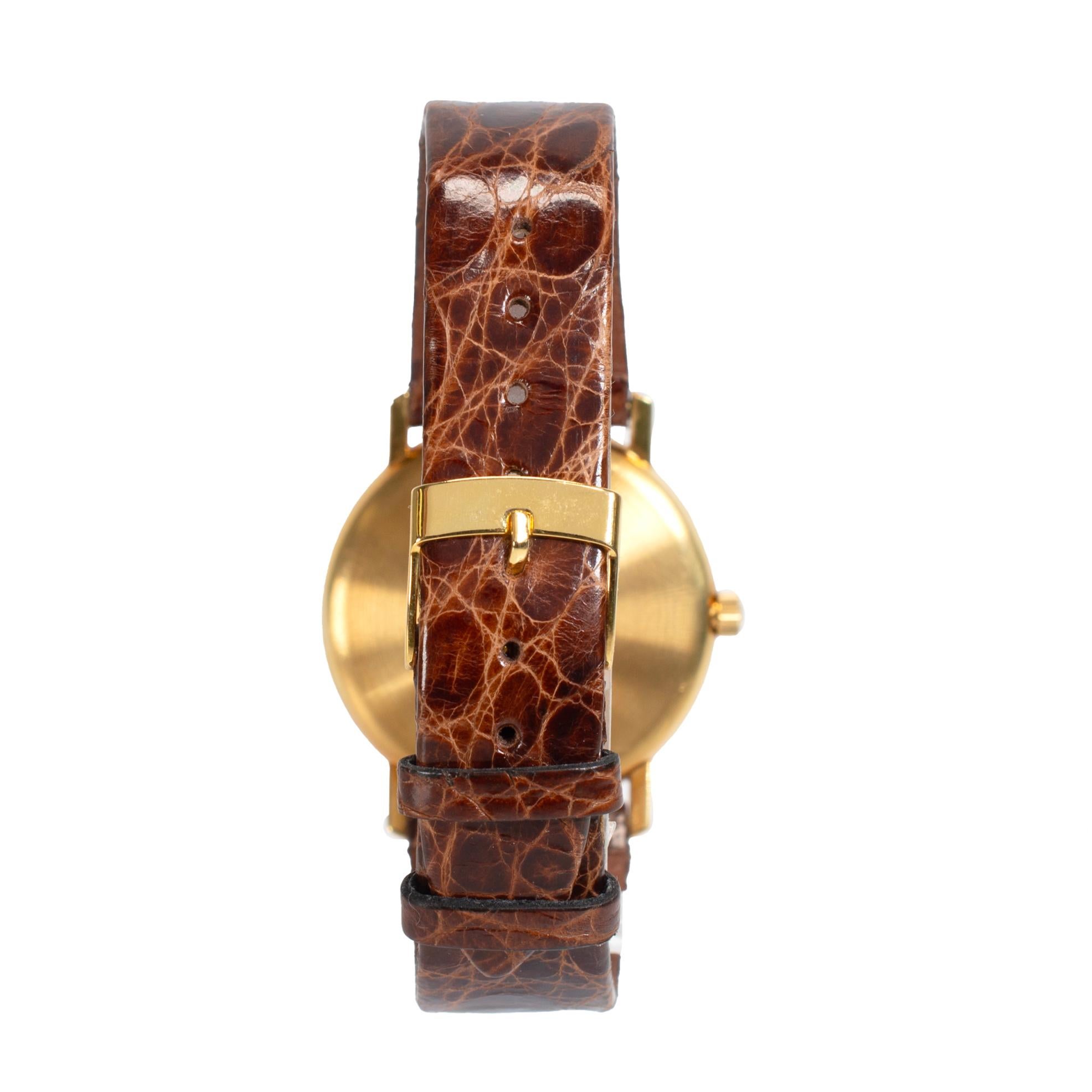 Vintage Vacheron Constantin Patrimony 35MM 44001 Datum Sigma Weiß 18K Gold Uhr im Angebot 1