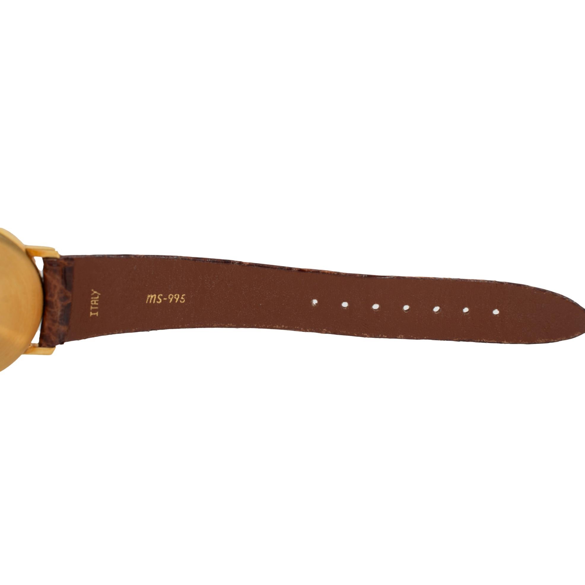 Vintage Vacheron Constantin Patrimony 35MM 44001 Datum Sigma Weiß 18K Gold Uhr im Angebot 2