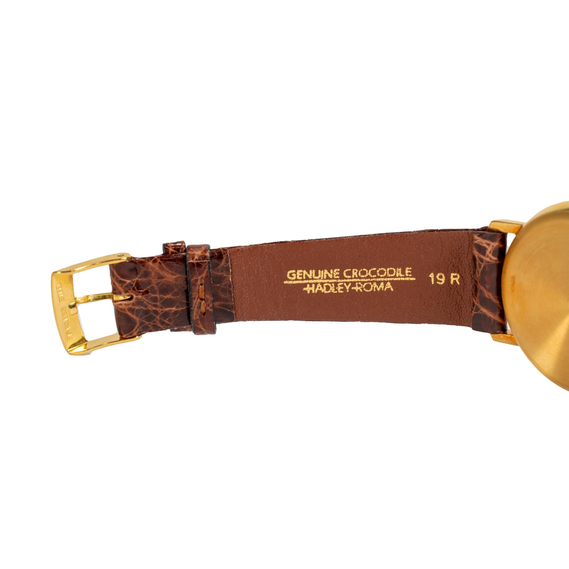 Vintage Vacheron Constantin Patrimony 35MM 44001 Datum Sigma Weiß 18K Gold Uhr im Angebot 3