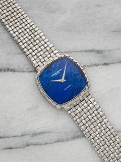 Vintage Vacheron Constantin White Gold 7931 Auto Lapis Lazuli Dial 31mm