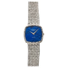 Vintage Vacheron Constantin White Gold 7931 Auto Lapis Lazuli Dial 31mm