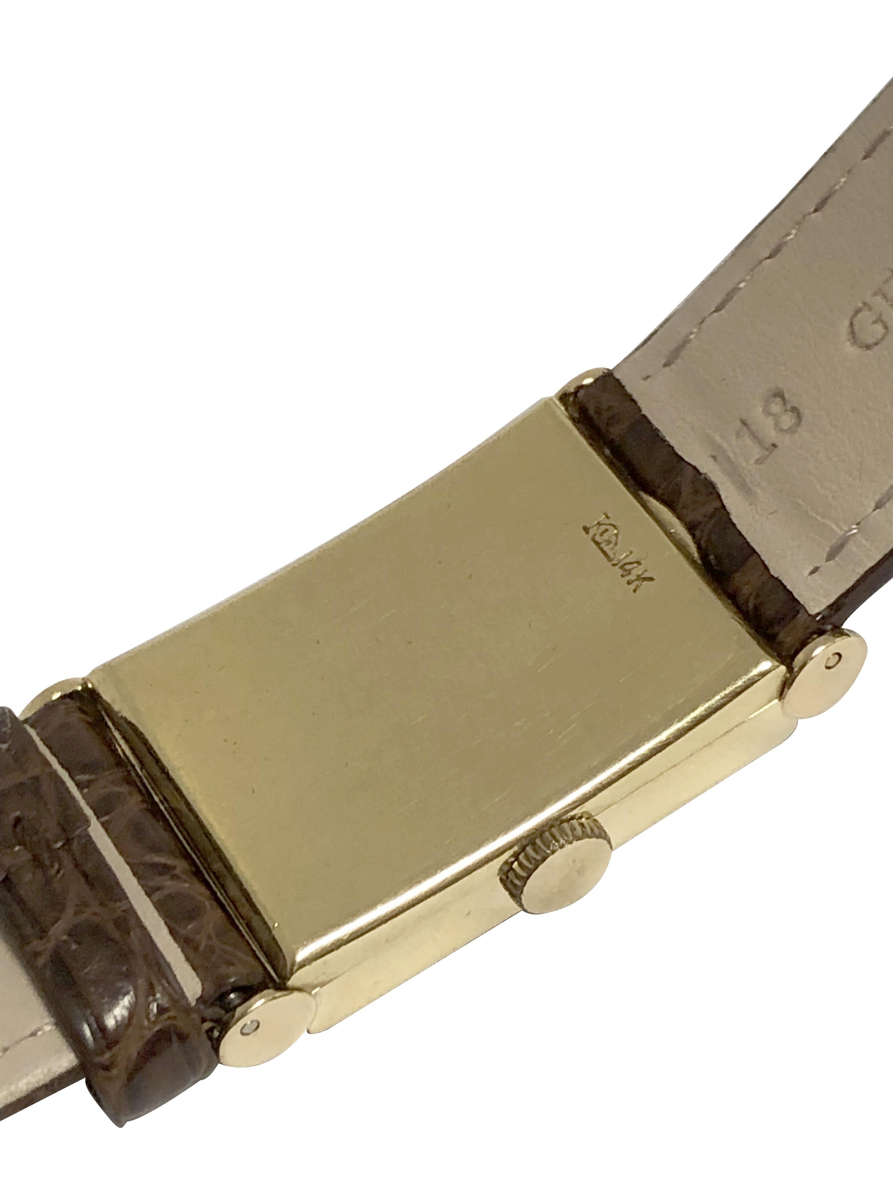 Vintage Vacheron & Constantin Yellow Gold Covered Lug Wrist Watch In Excellent Condition For Sale In Chicago, IL