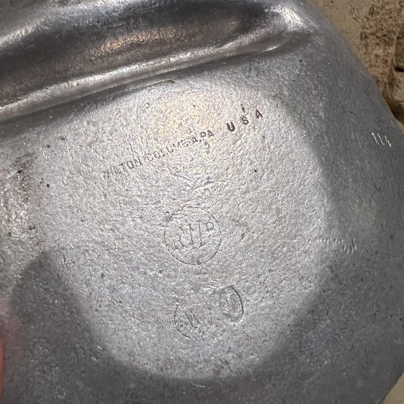 20th Century Vintage Vail Ashtray Matte Pewter Wilton Columbia Pa