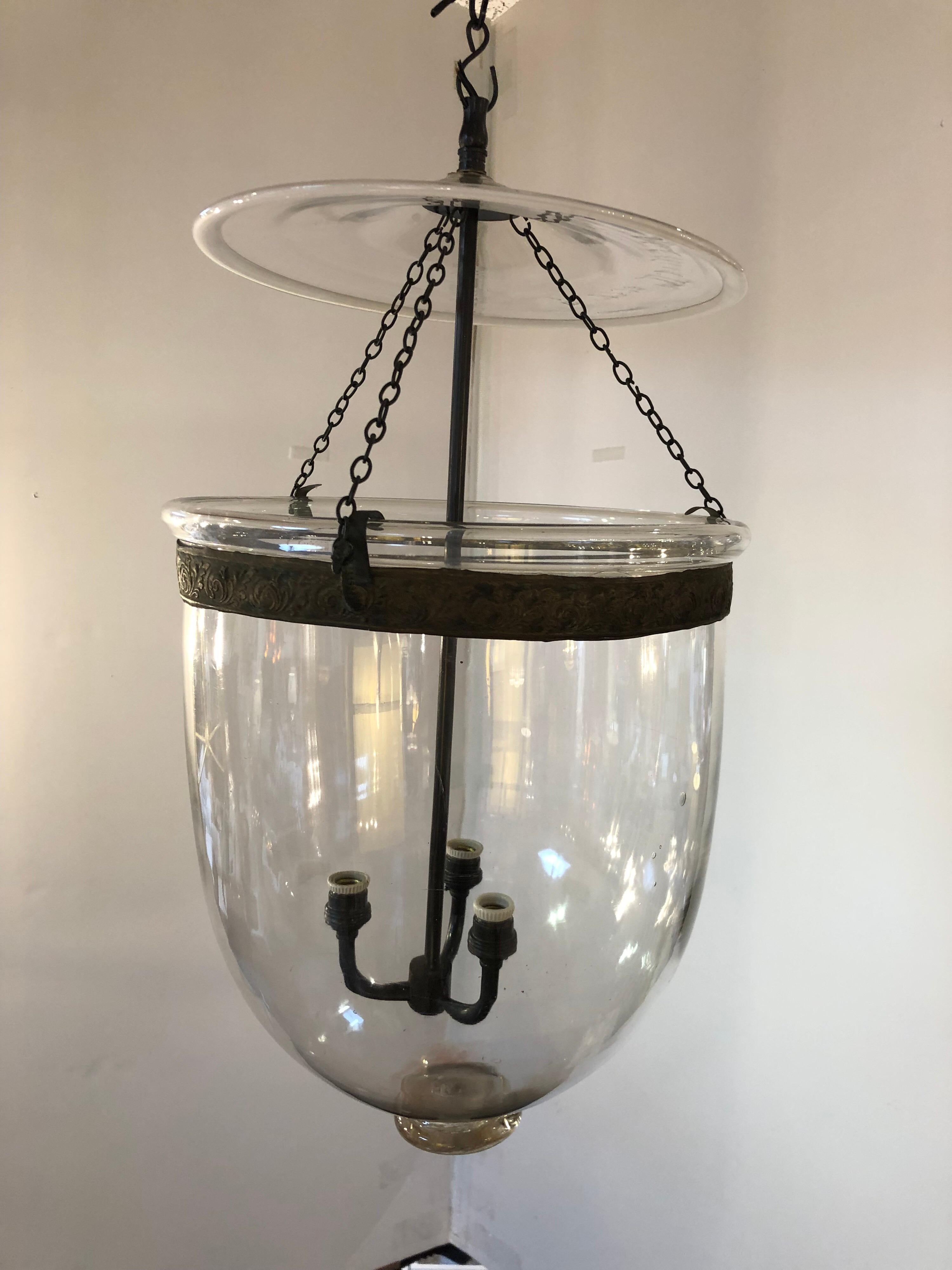 Mid-20th Century Vintage Val Saint Lambert Hundi Lantern For Sale