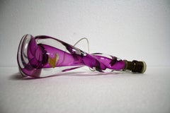 Vintage Val St. Lambert Purple Crystal Table Lamp, 1960s Belgium