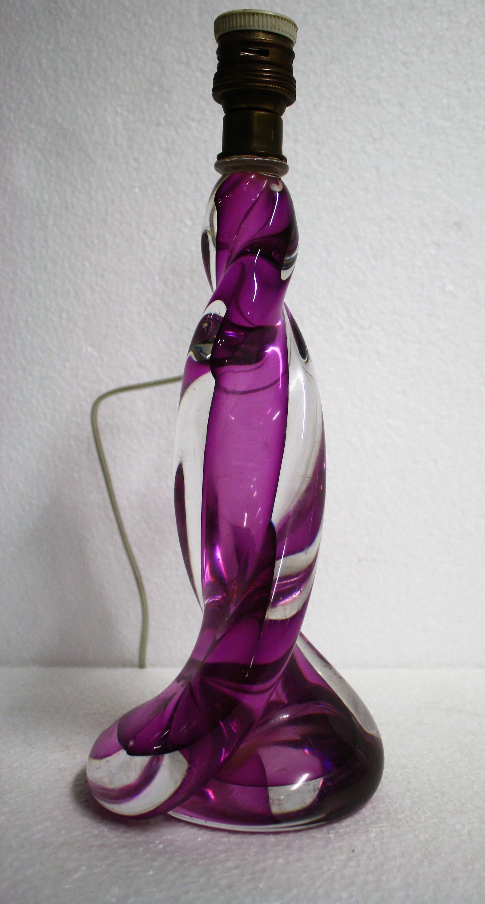 purple crystal lamp