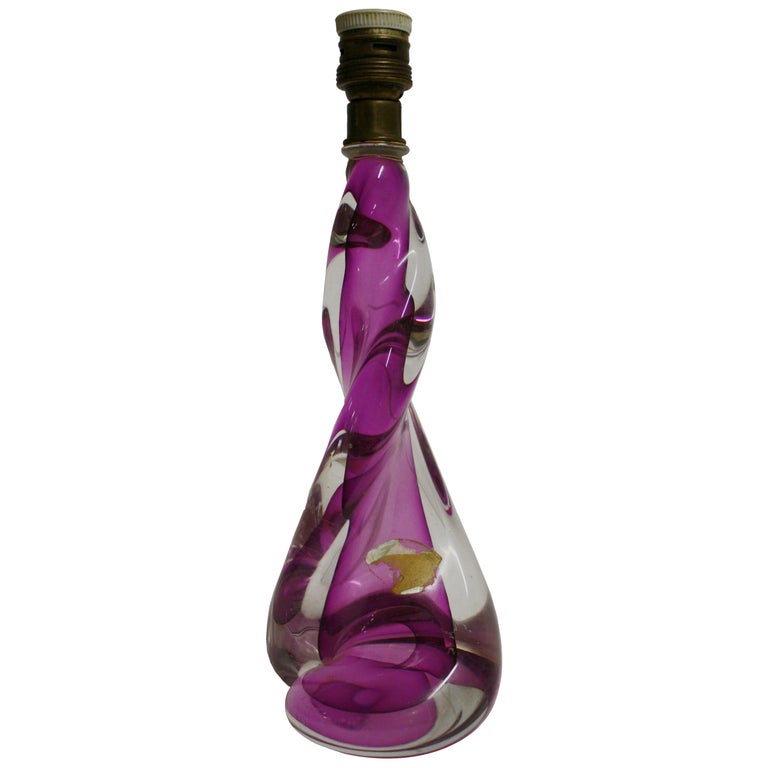 crystal table lamp Vintage Table Lamp vintage Antique Table Lamp Lambert purple Crystal Table Lamp 1960/'s Belgium Vintage Val St