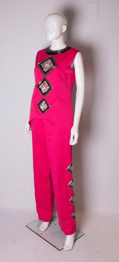 Vintage Valentina Pink Trouser/ Pant Suit
