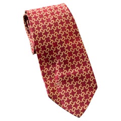 Vintage Valentino all-silk tie with golden pattern