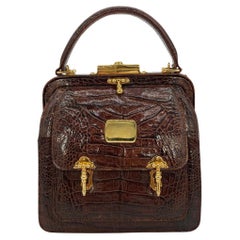 Vintage Valentino Alligator Handbag c1960s