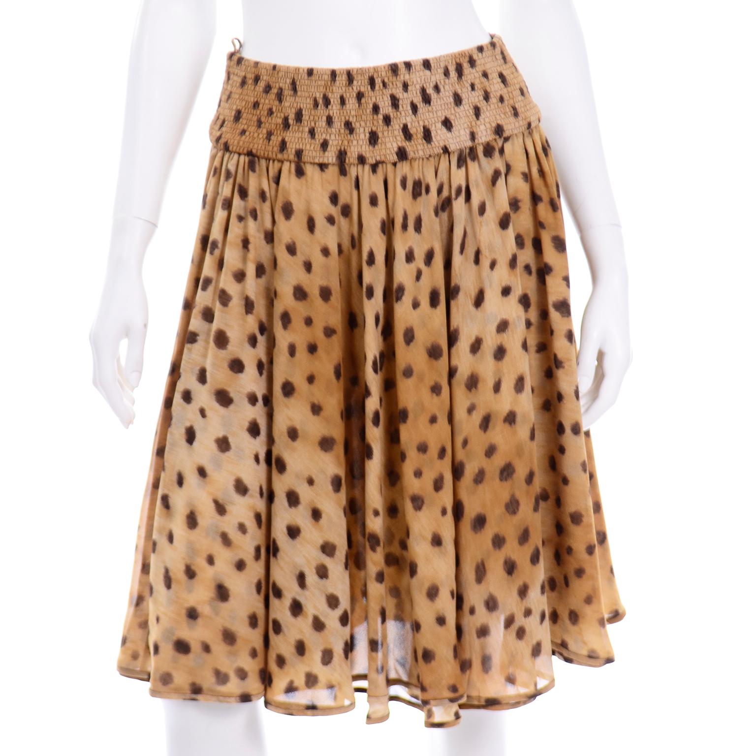 Vintage Valentino Animal Print Bustier and Silk Chiffon Skirt 2 Piece Dress 1