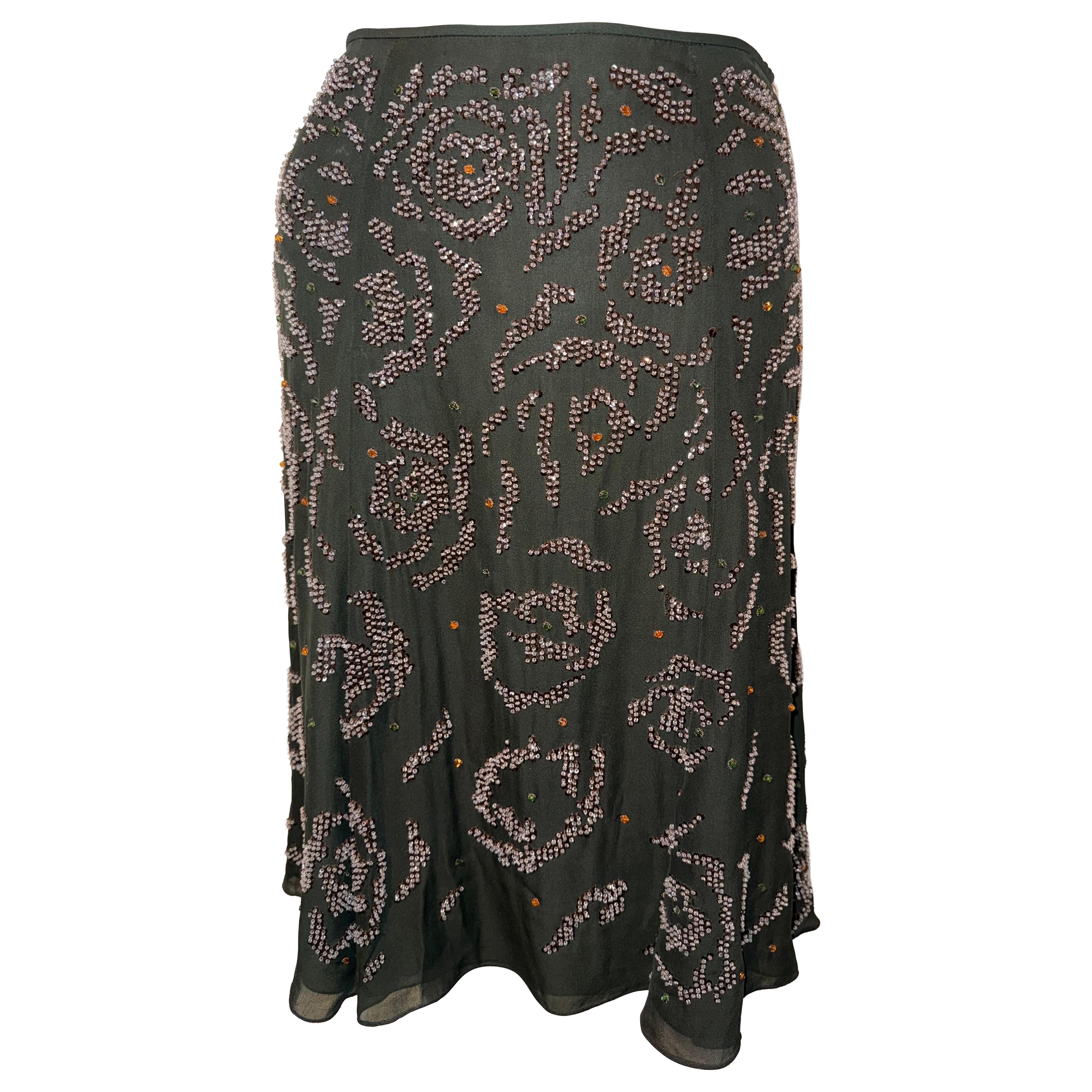 Vintage Valentino beaded embellished skirt new/with tags