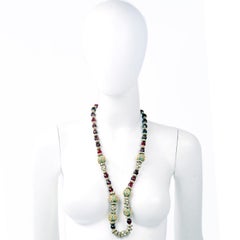 Vintage Valentino Beaded Rhinestone Crystal Necklace