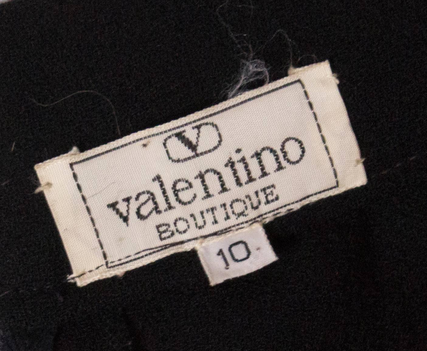Vintage Valentino Black Wool Skirt For Sale 4