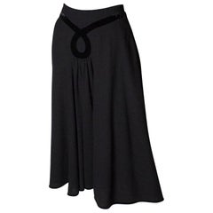 Vintage Valentino Black Wool Skirt
