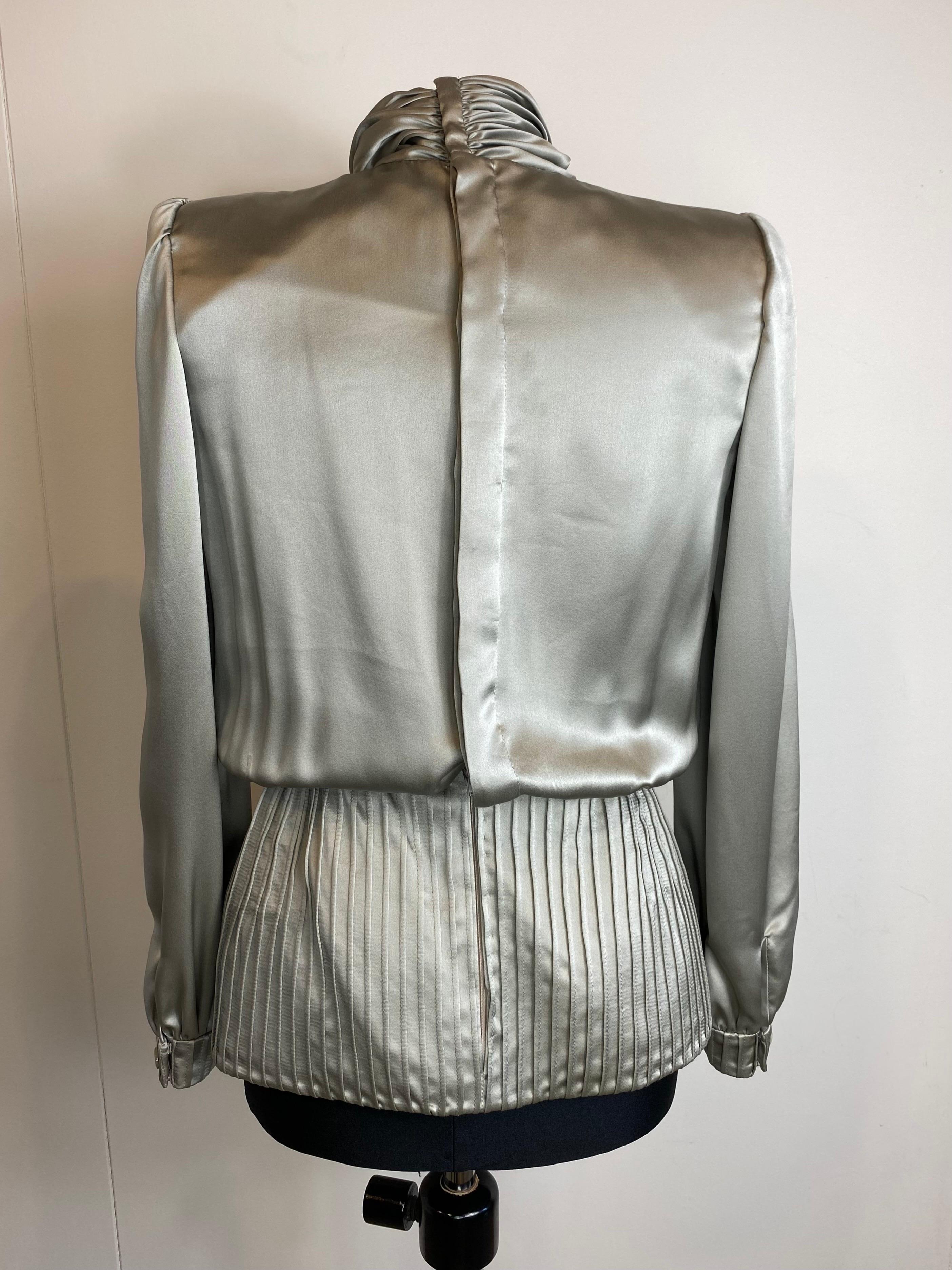 Gray Vintage Valentino blouse.