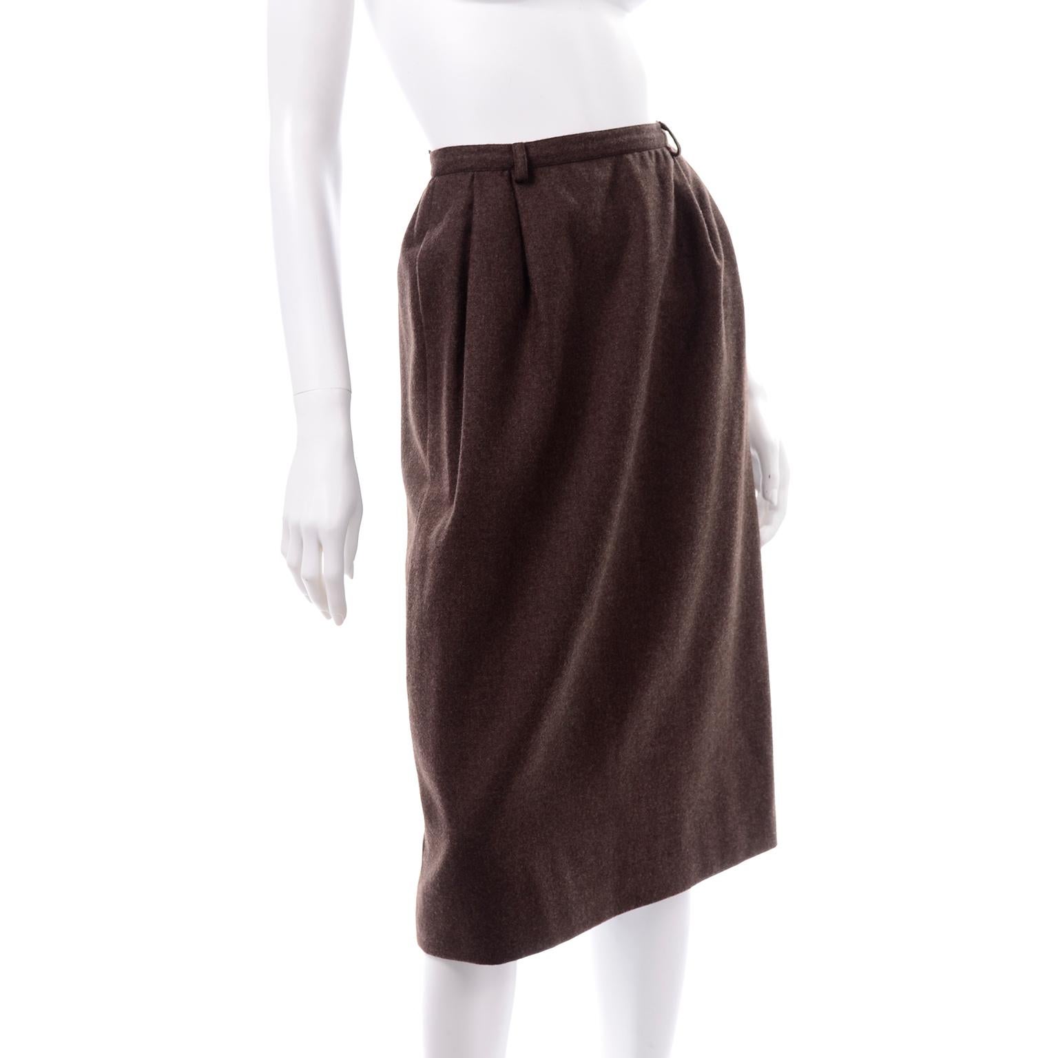 brown skirt with pockets
