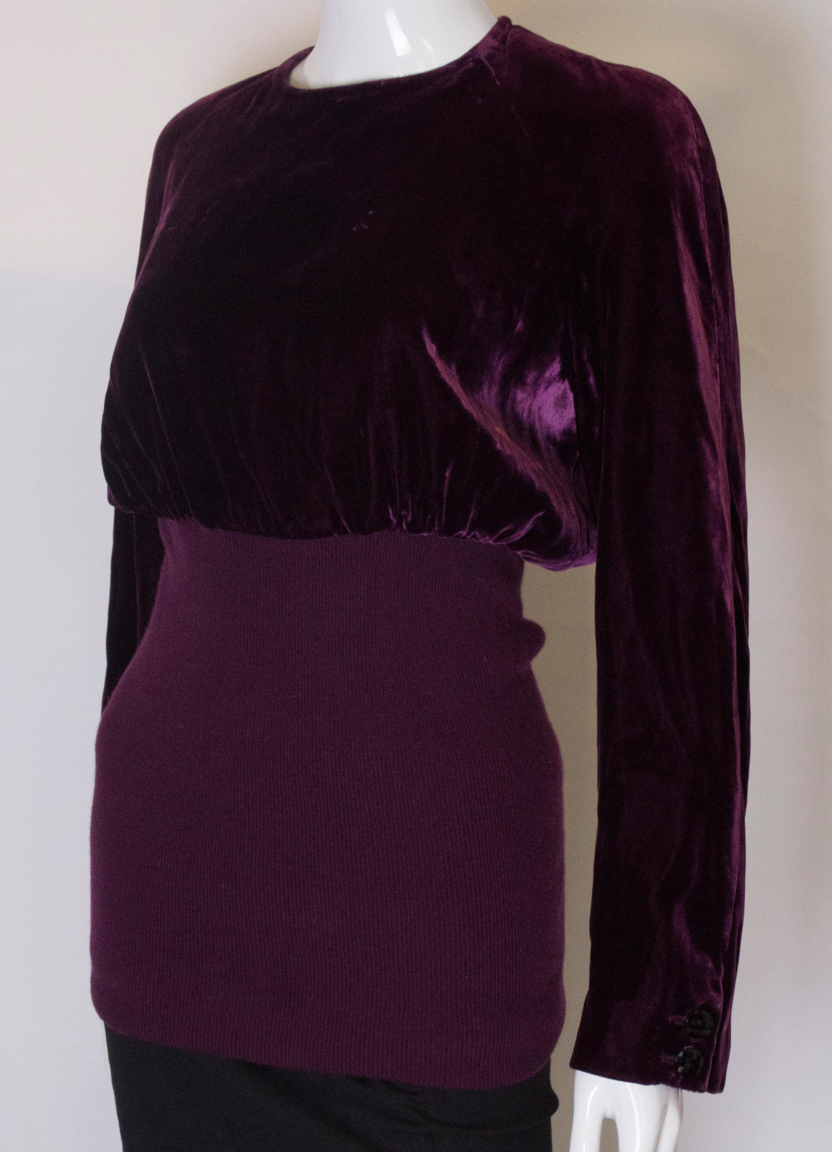 velvet burgundy top