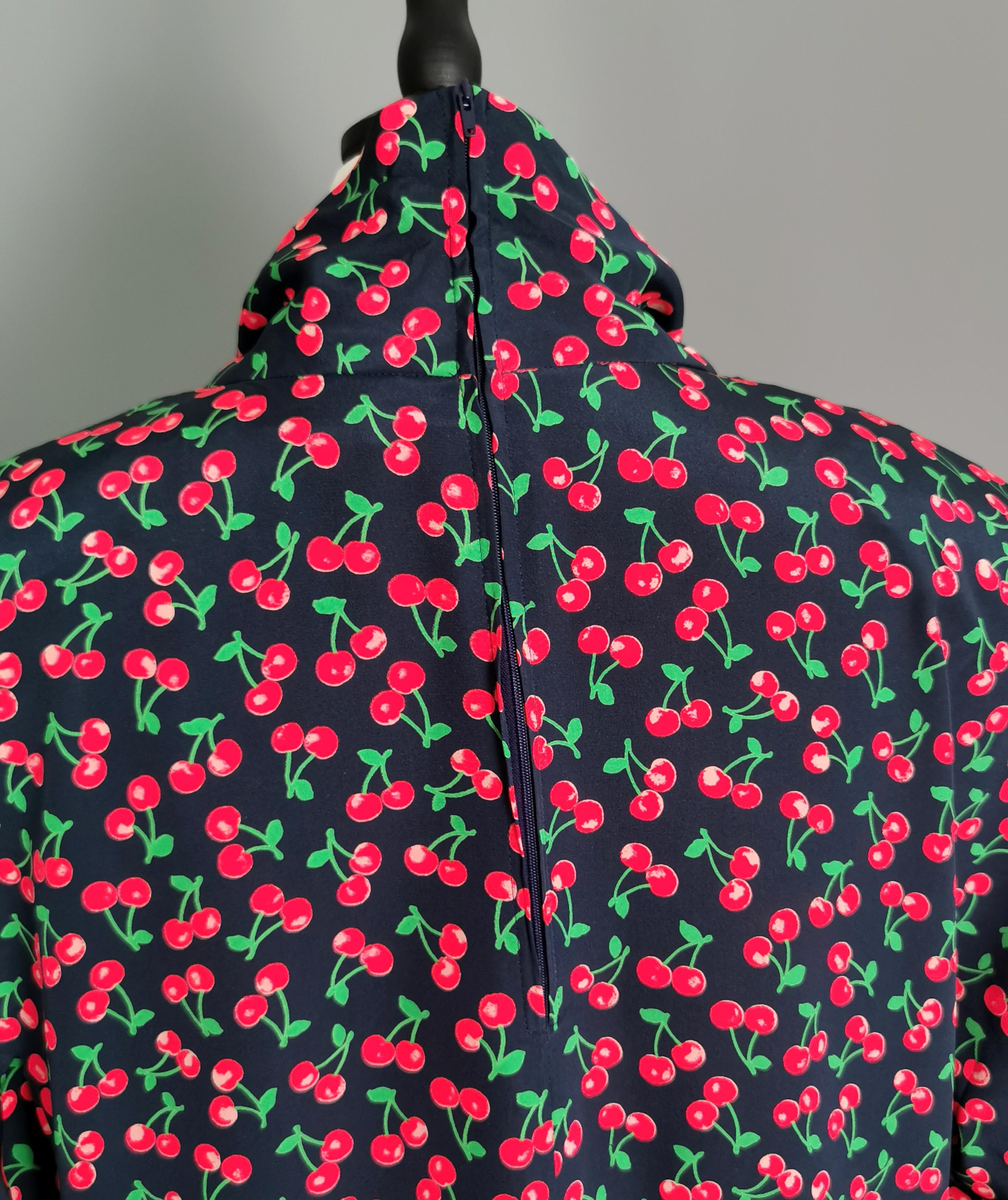Vintage Valentino cherry print Silk blouse 6