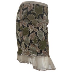 Vintage Valentino Embellished Tulle Skirt