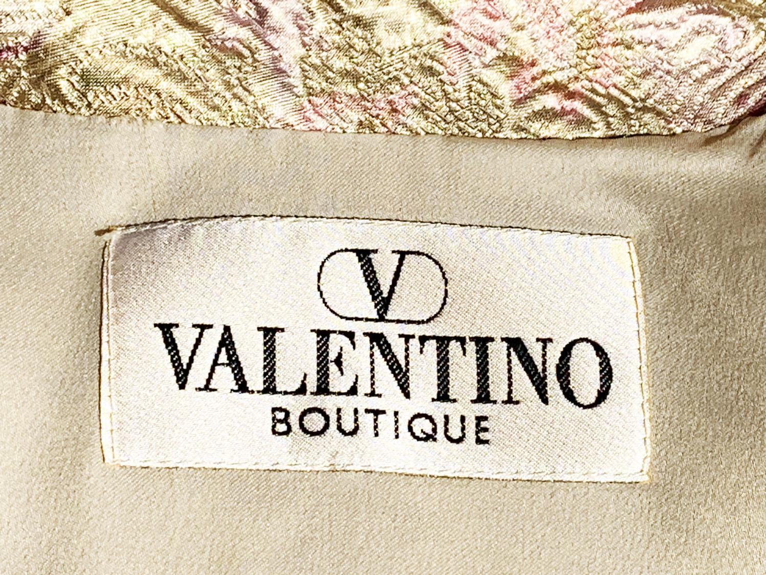 Valentino - Veste vintage en brocart de soie et laine Lana pailletée, automne-hiver 2000  en vente 9