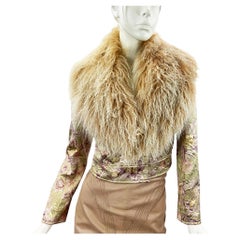 Vintage Valentino F/W 2000 Glitter Silk Brocade Lana Wool Jacket 