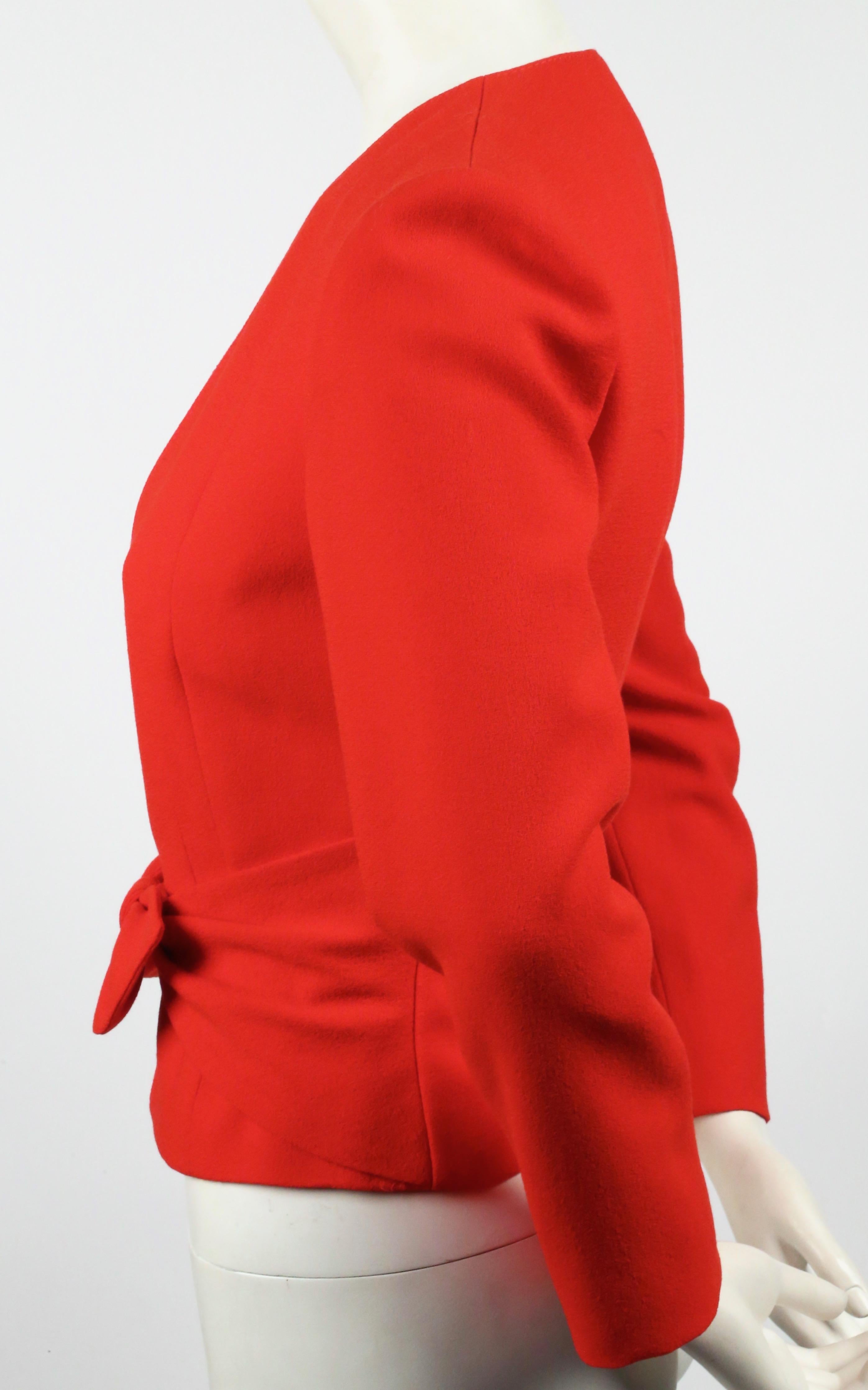 red fitted jacket