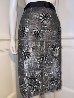 Vintage-Rock von Valentino Garavani, Herbst/Winter 1989, mit Pailletten bestickt