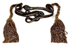 Vintage VALENTINO GARAVANI Runway Snake Tassel Choker Necklace