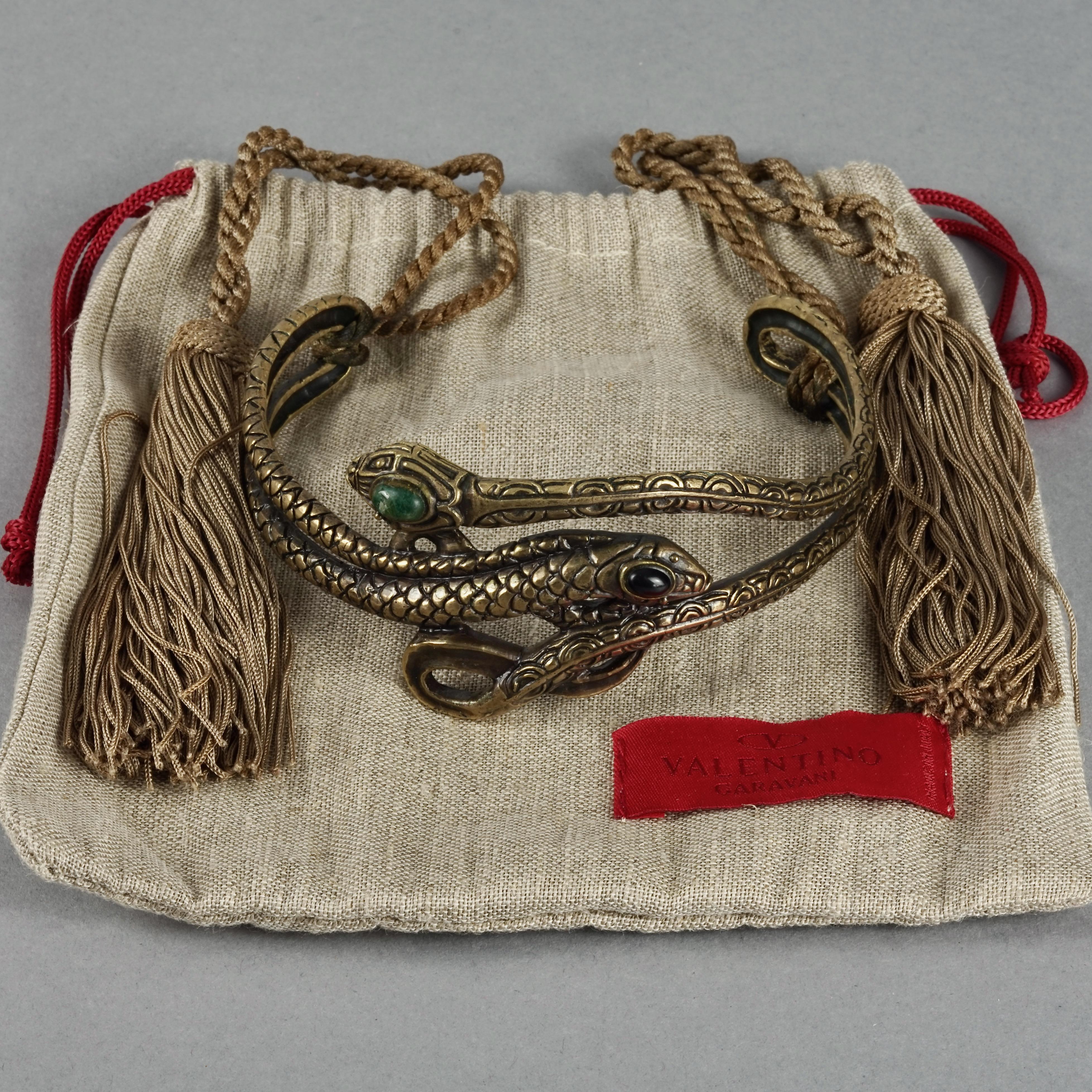 Women's Vintage VALENTINO GARAVANI Snake Tassel Choker Necklace