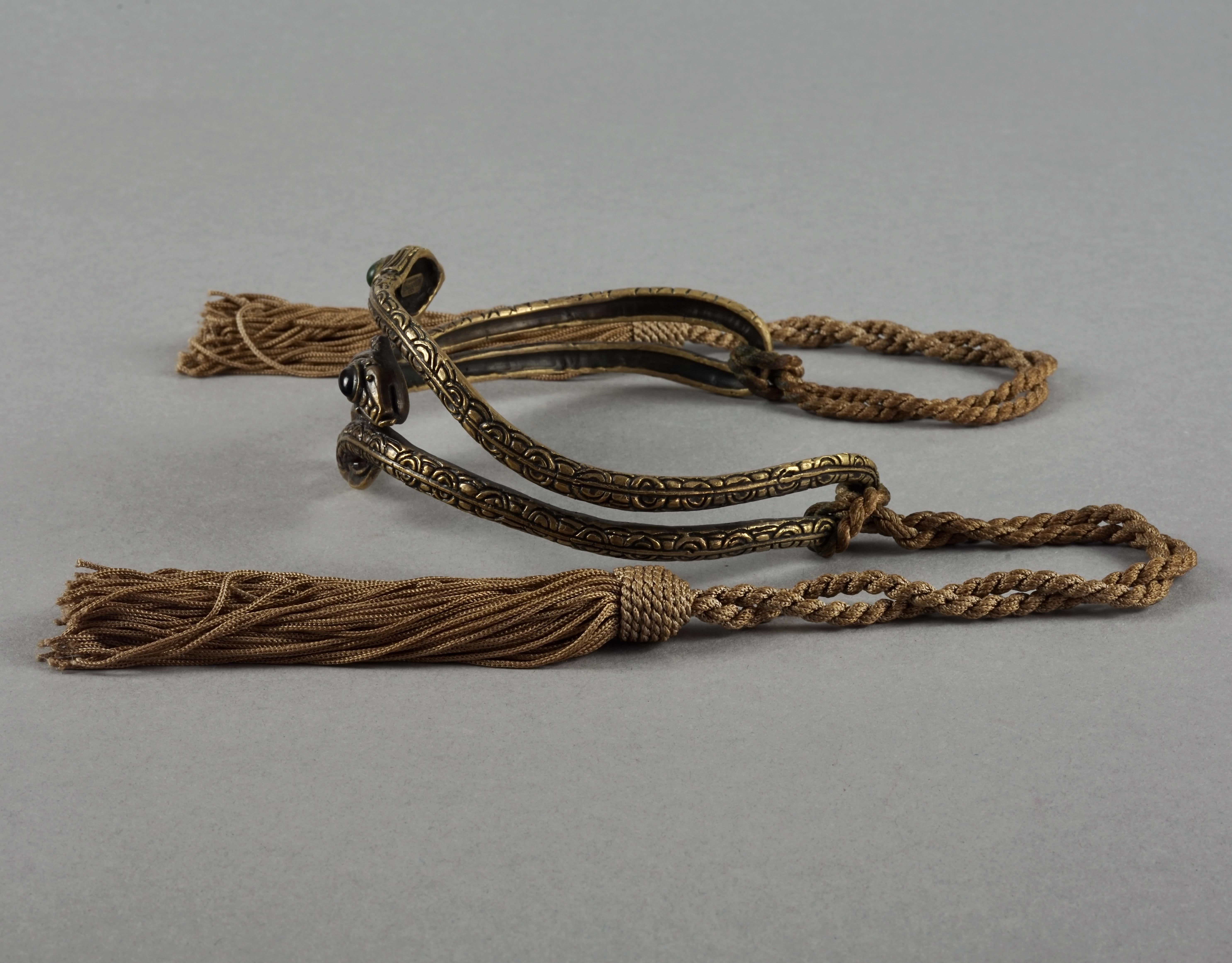 Vintage VALENTINO GARAVANI Snake Tassel Choker Necklace 3
