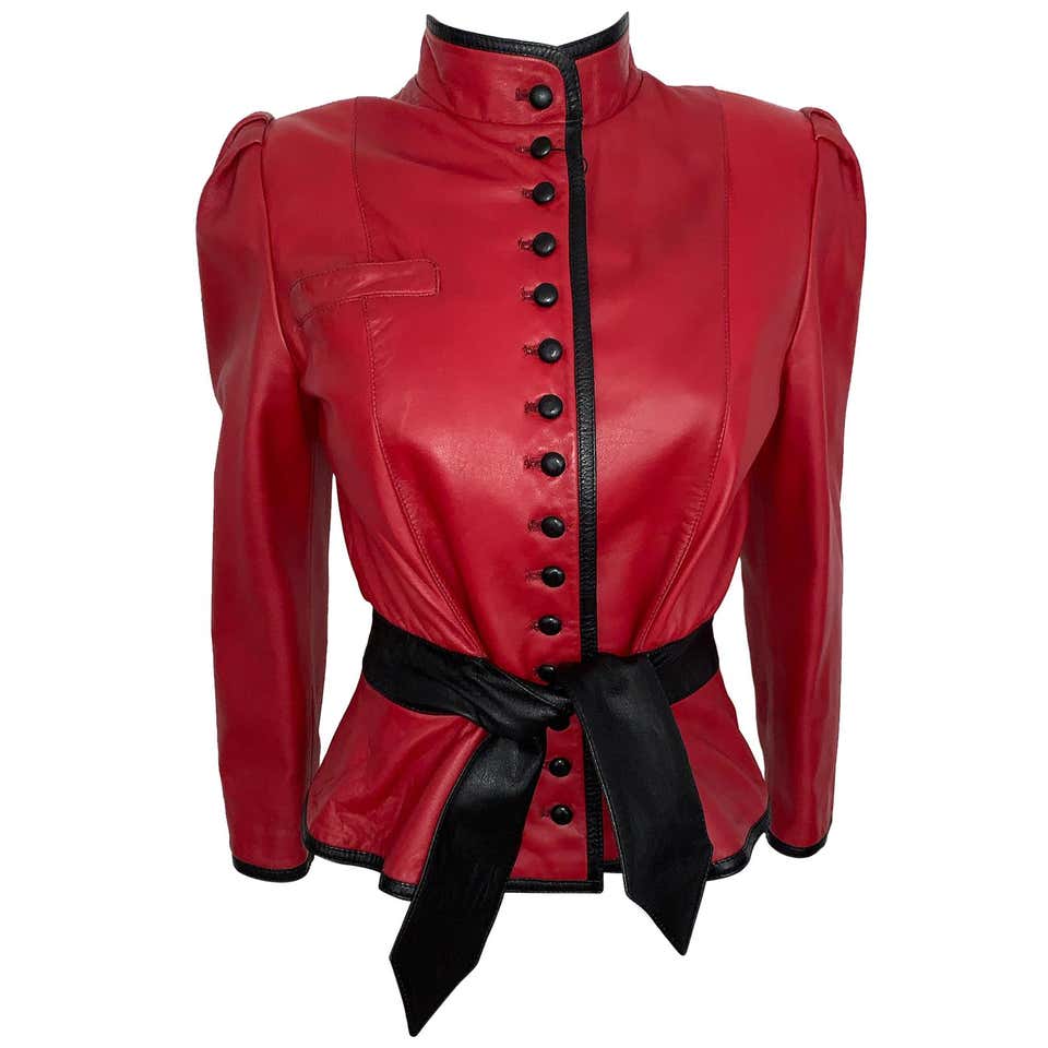 Vintage Valentino Leather Jacket at 1stDibs | vintage valentino jacket
