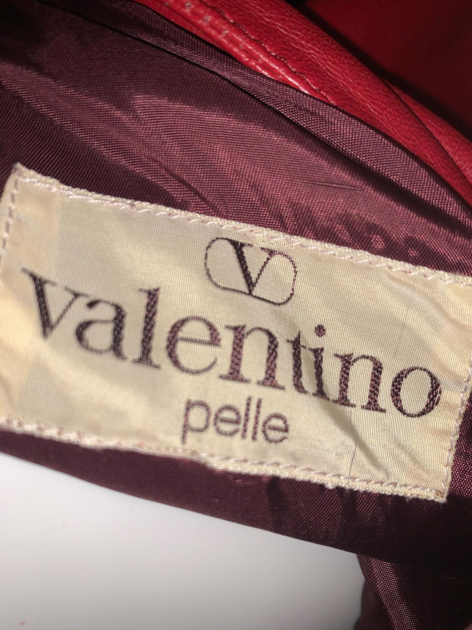 Vintage Valentino Leather Pencil Skirt  In Excellent Condition In Paris, FR