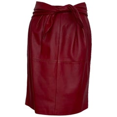 Vintage Valentino Leather Pencil Skirt 