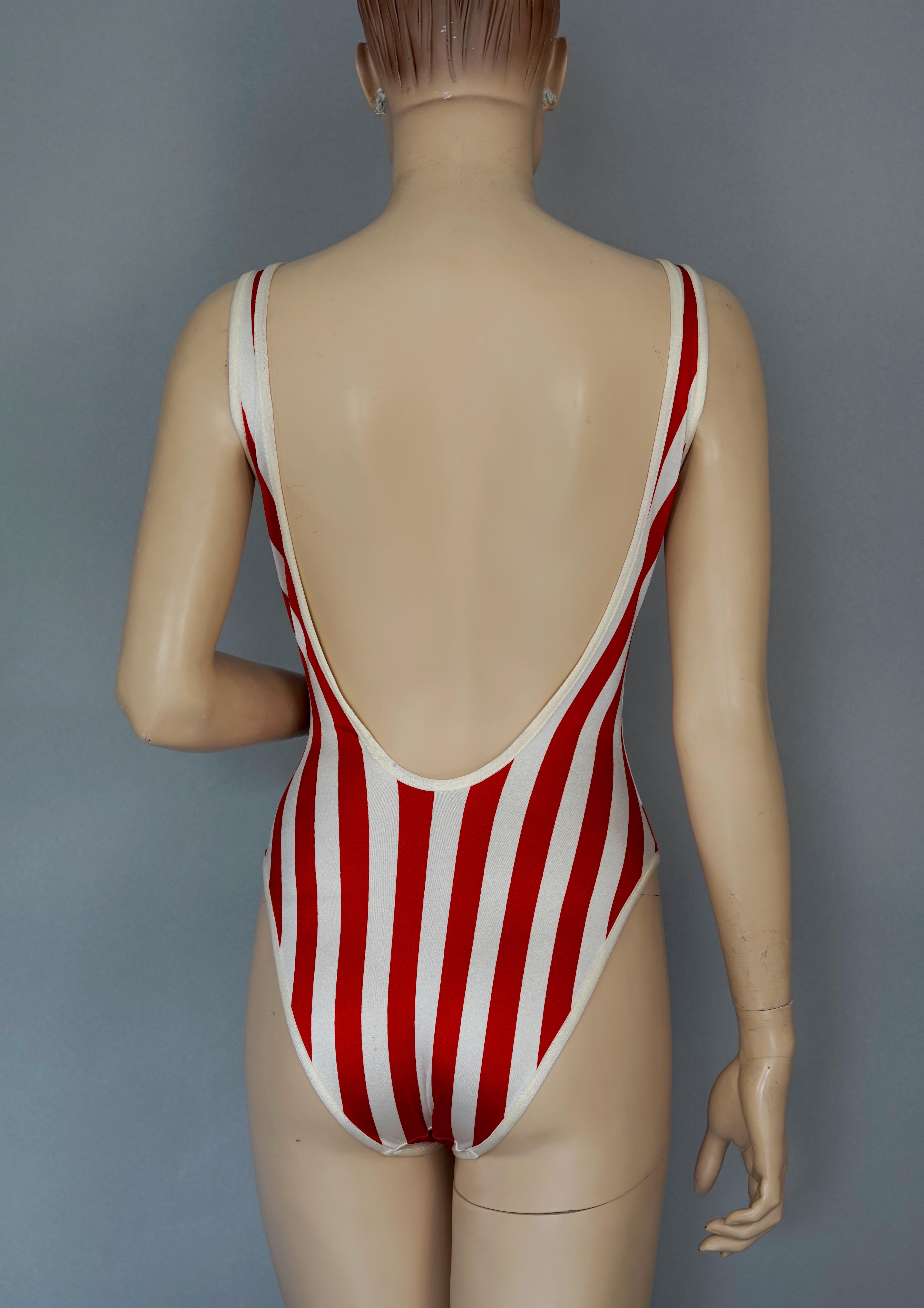 vertical stripe swimsuit