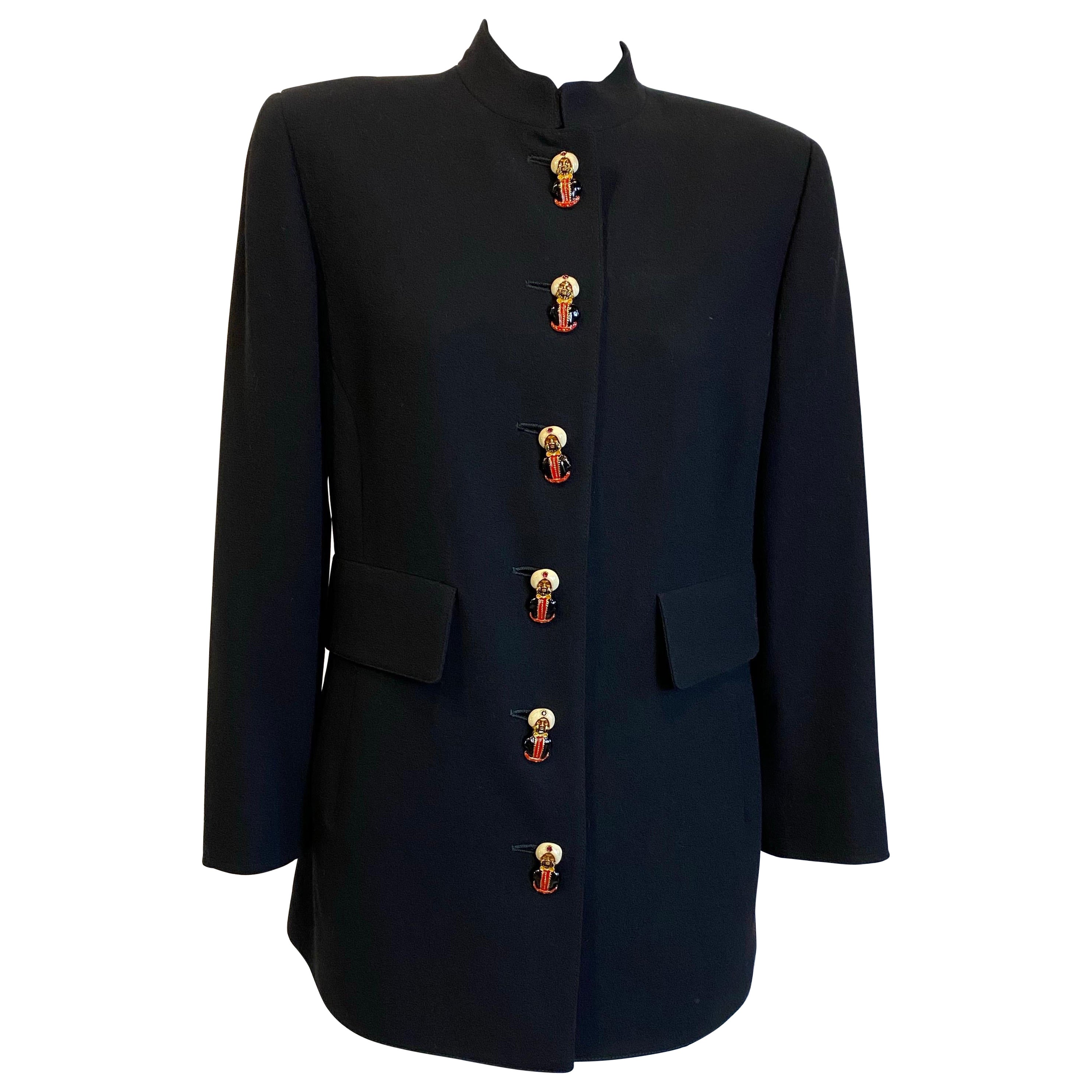 Vintage Valentino Night schwarze Jacke im Angebot