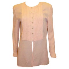 Vintage Valentino  Pink Silk Blouse 