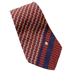 Vintage Valentino red and blue all-silk tie 
