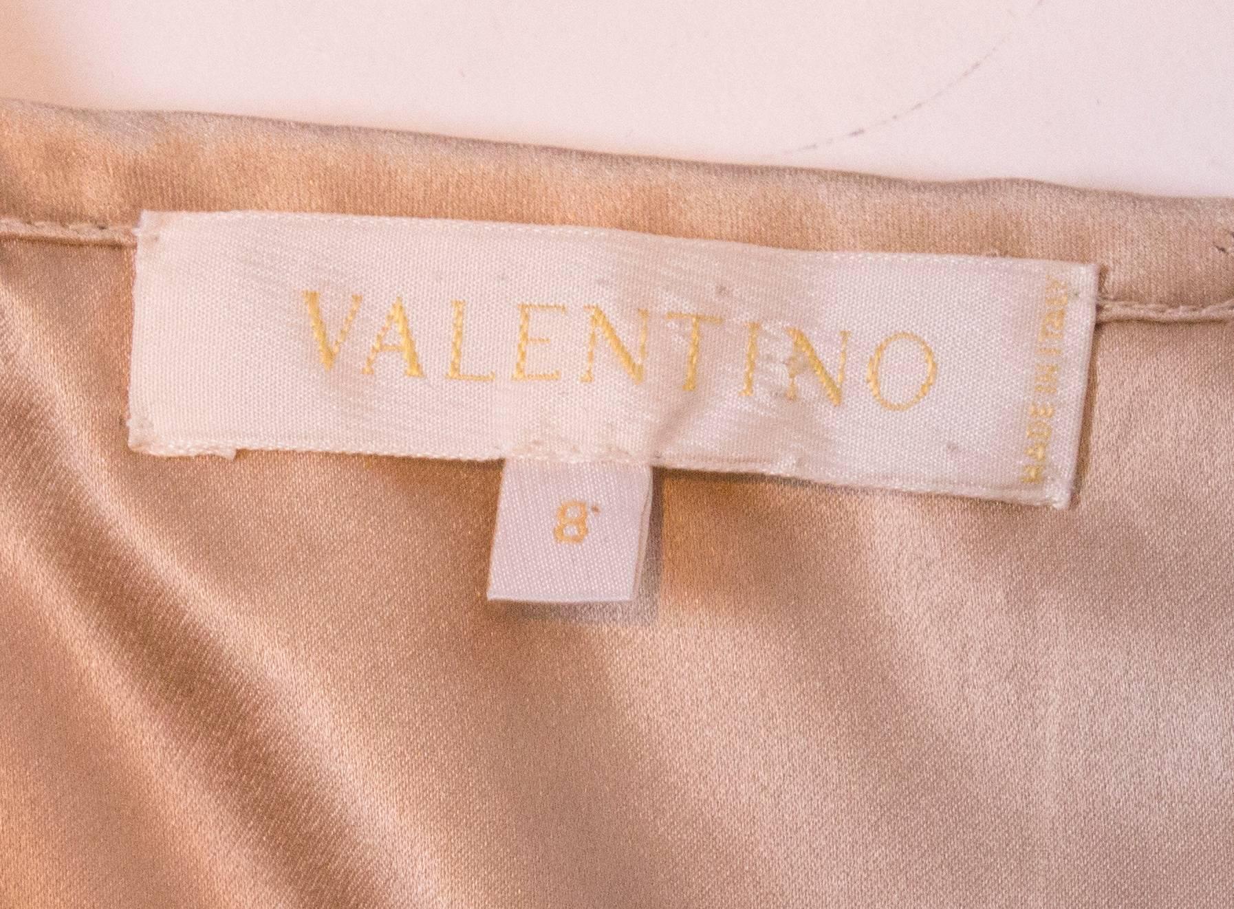 Women's Vintage Valentino Roma Soft Gold Cocktail Dress For Sale