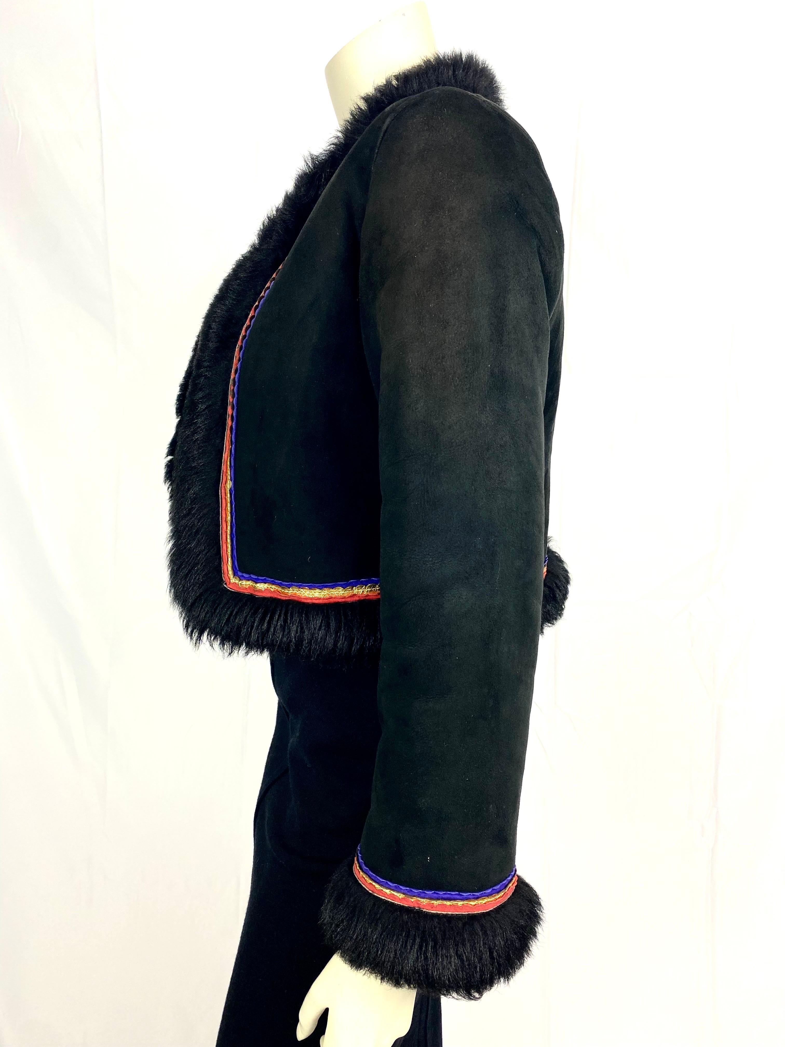 Vintage Valentino shearling jacket from 1970’s For Sale 5
