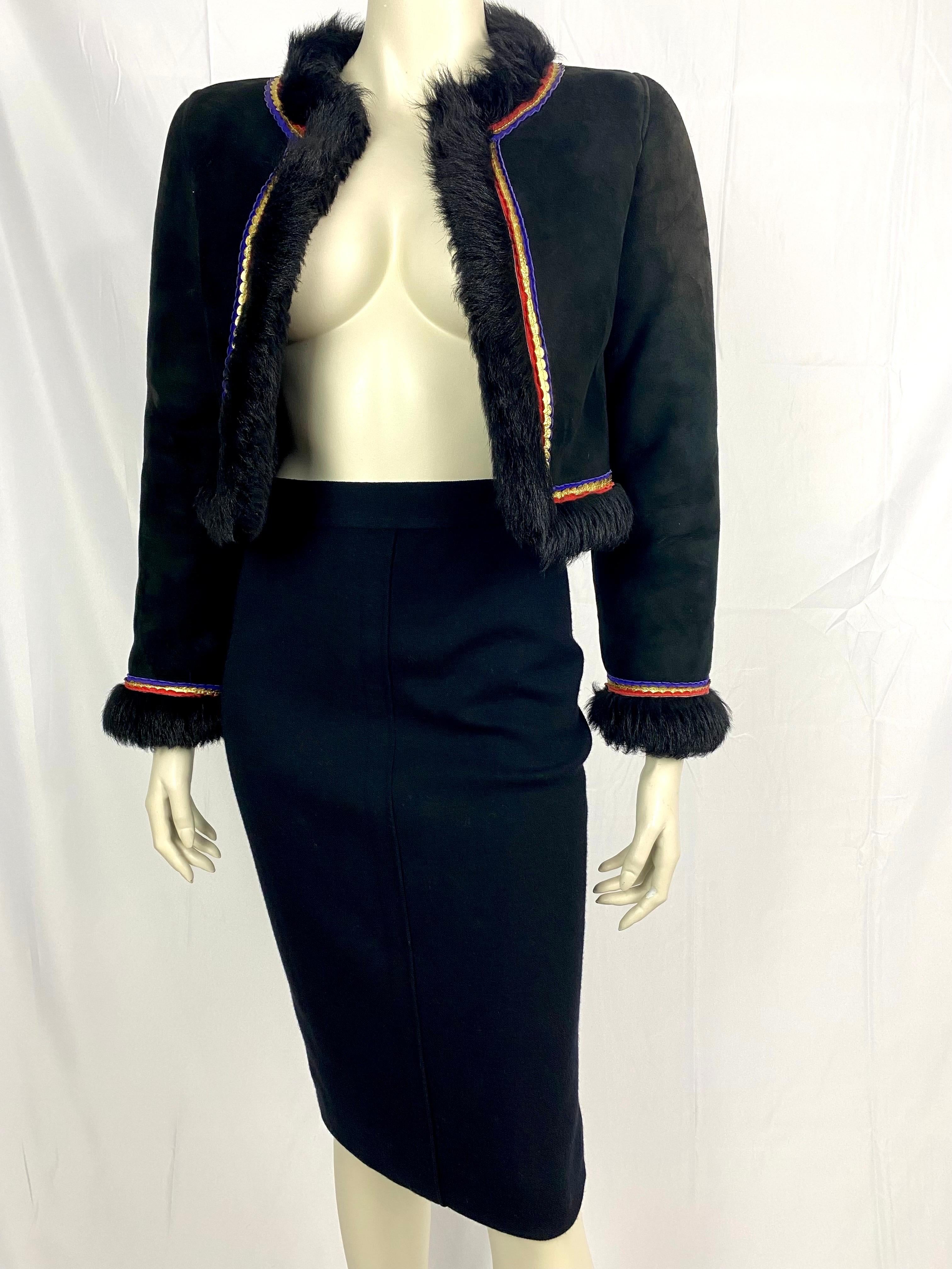 Vintage Valentino shearling jacket from 1970’s For Sale 1