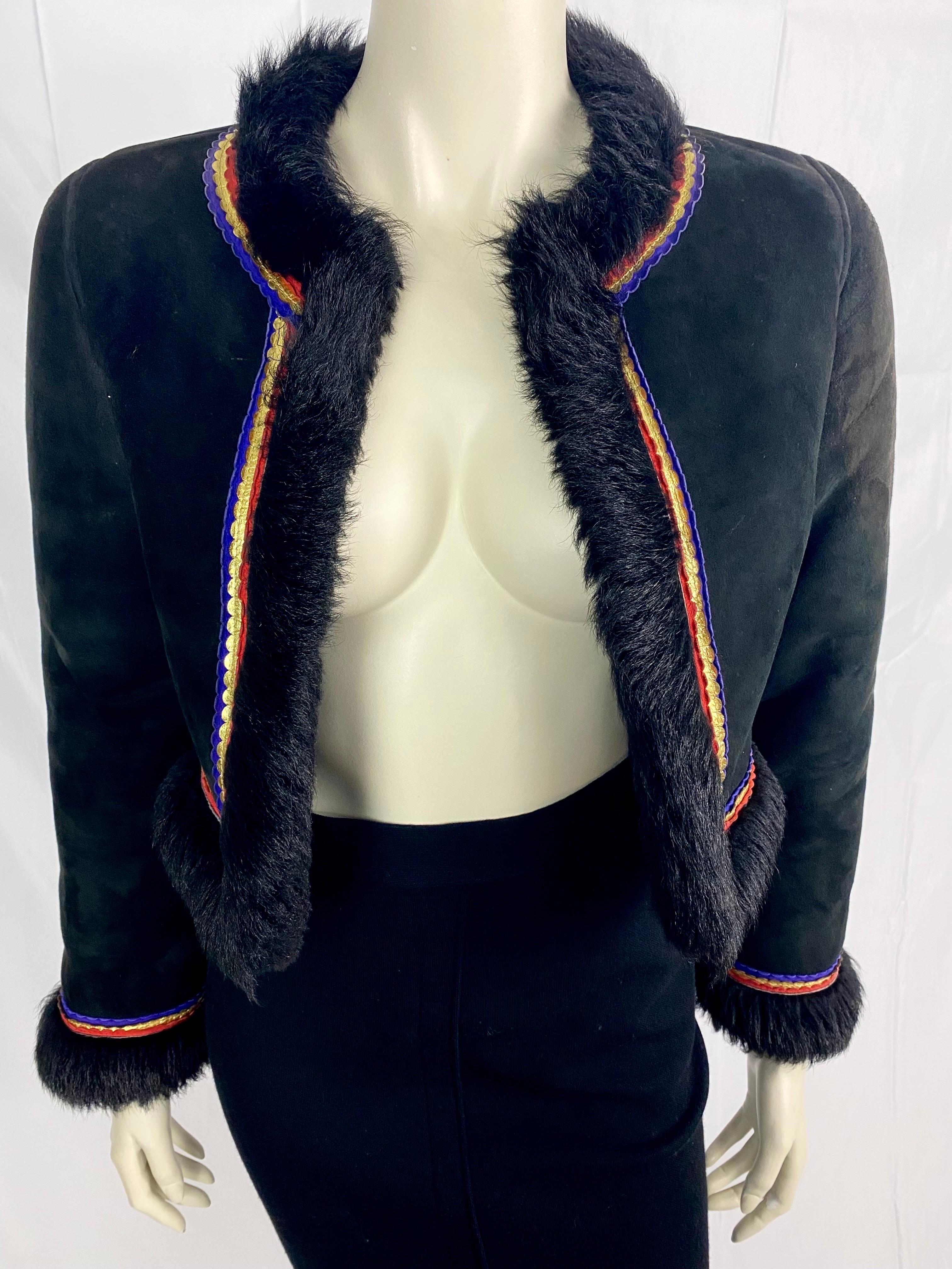 Vintage Valentino shearling jacket from 1970’s For Sale 3