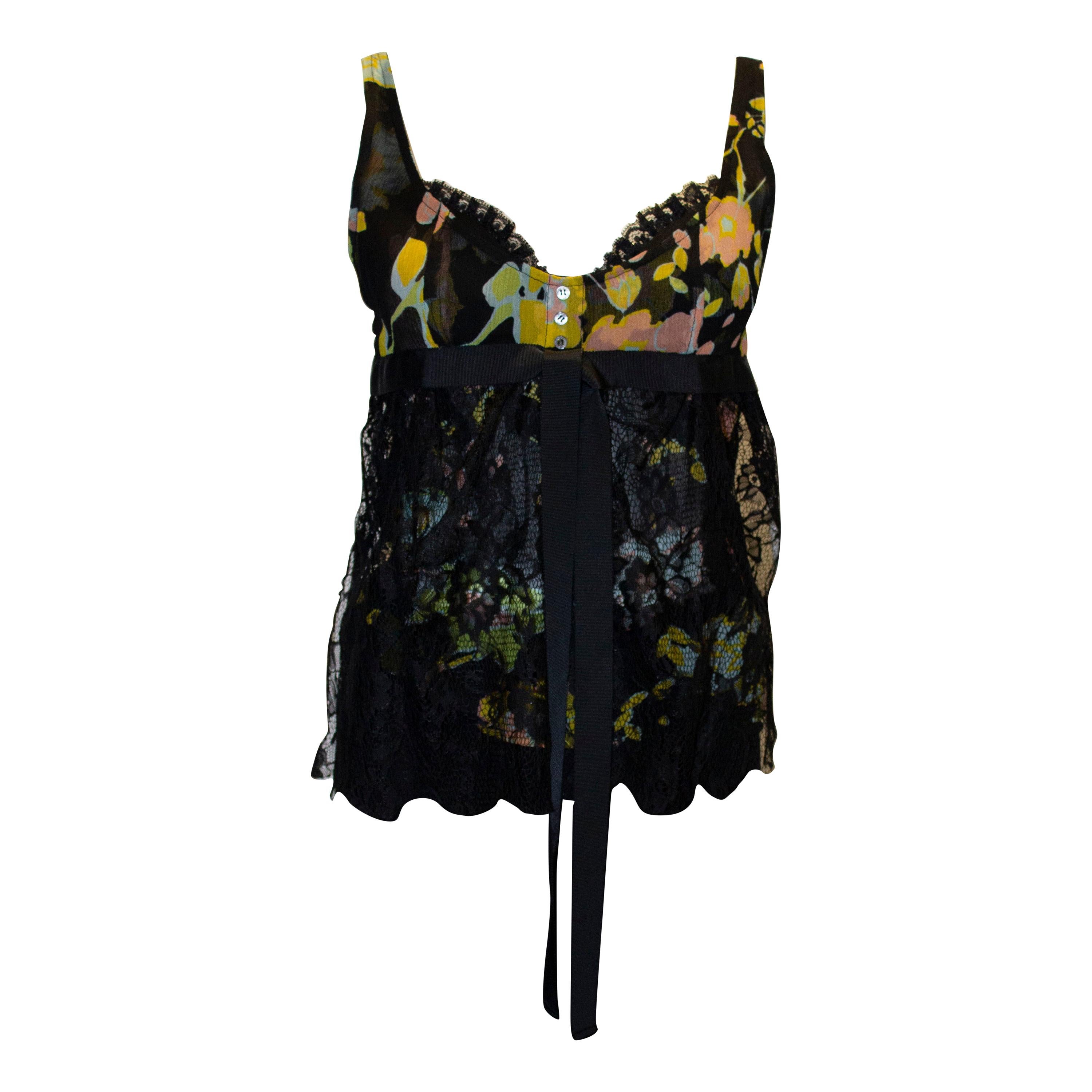 Vintage Valentino Seiden-Cami-Top im Angebot
