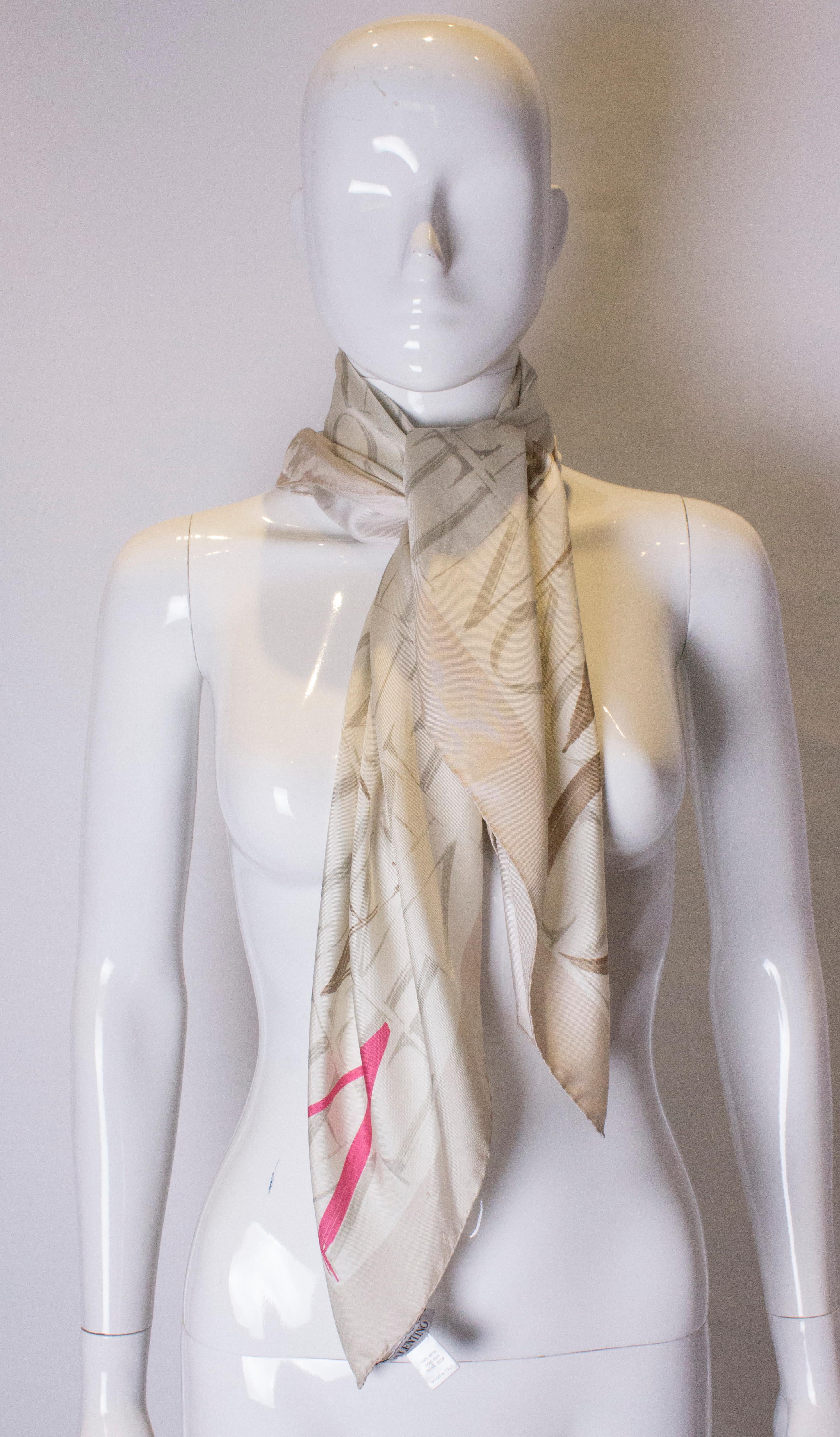 valentino silk scarf vintage